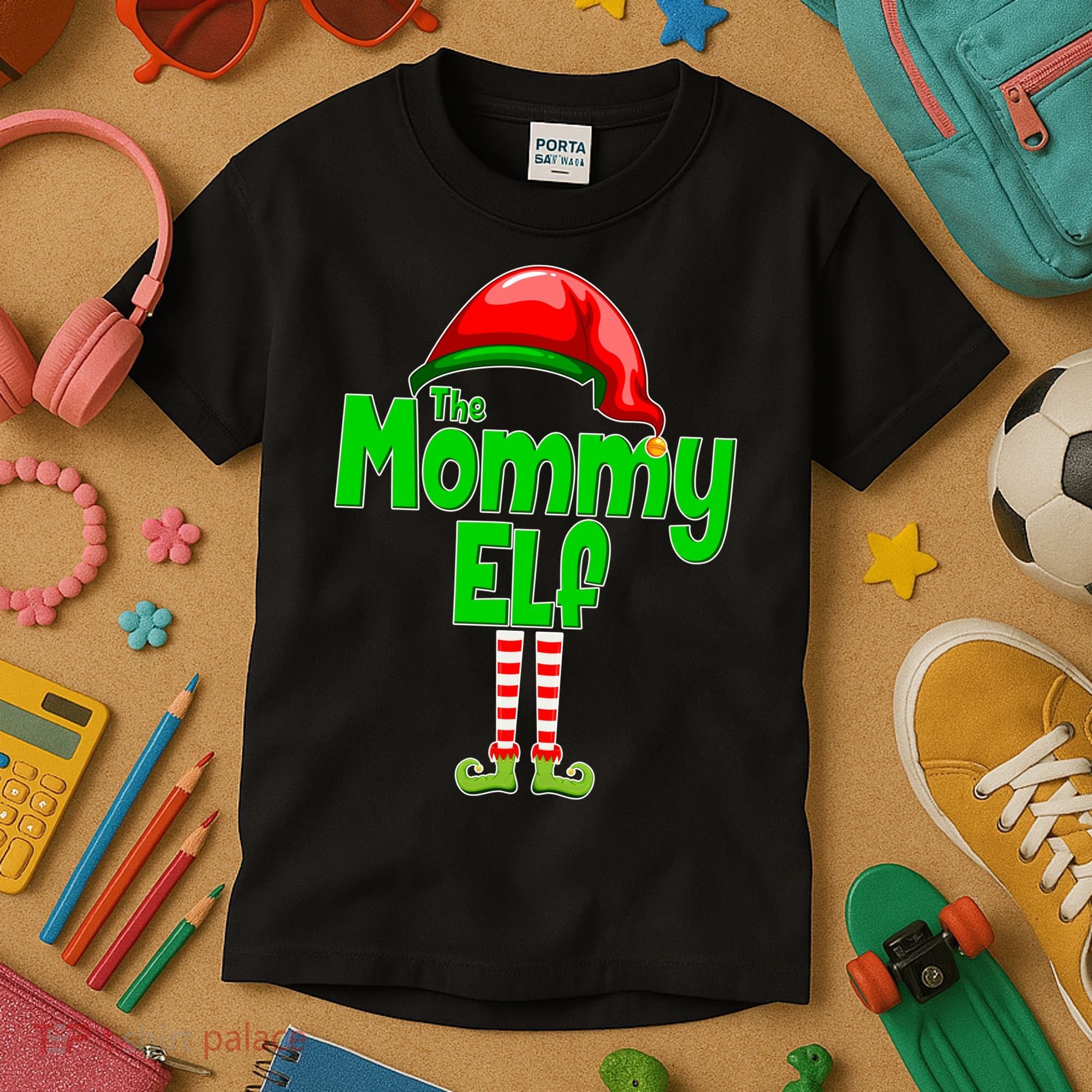 The Mommy Elf Christmas Kids T-Shirt