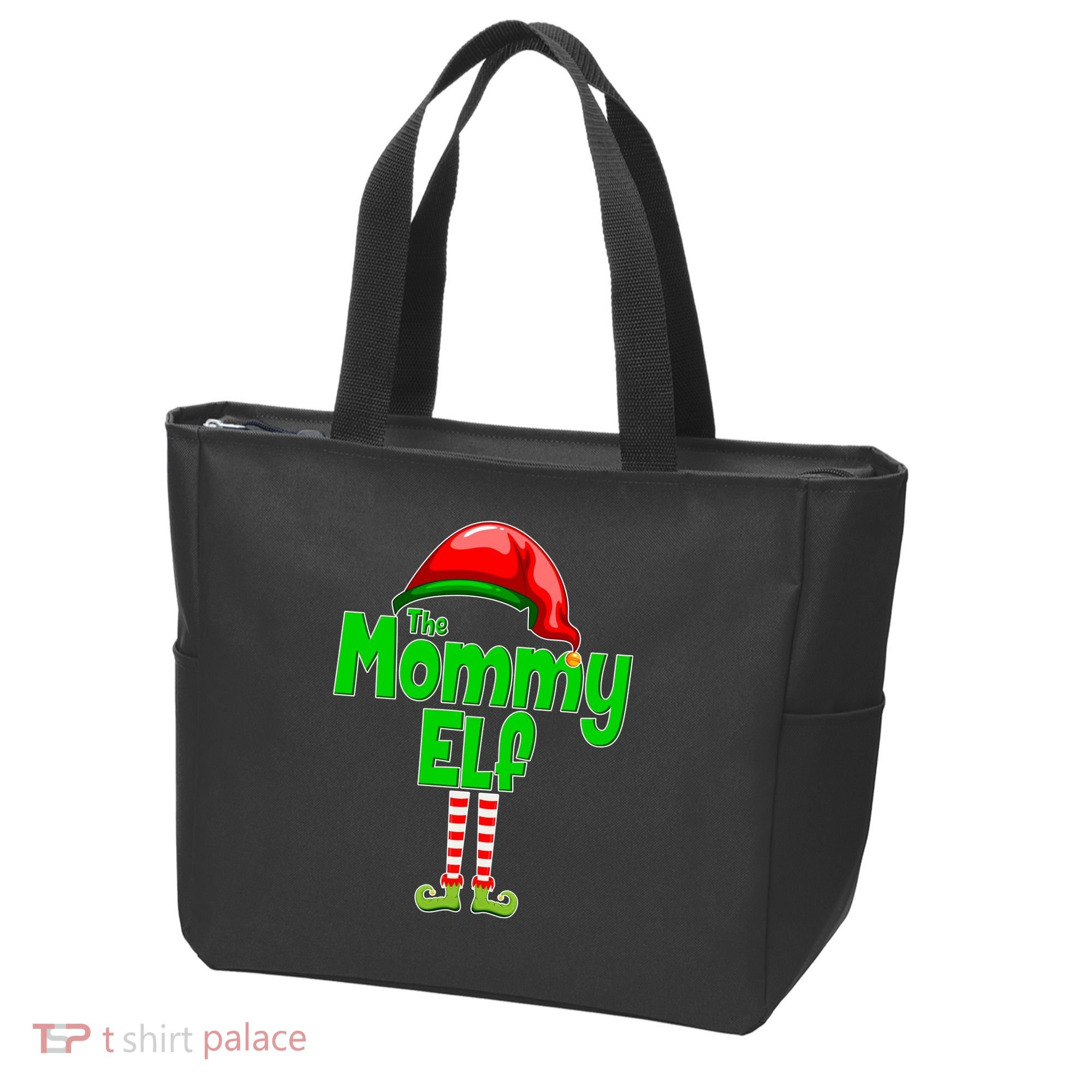 The Mommy Elf Christmas Tote Bag