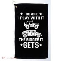 The More I Play With It the Bigger It Gets Truck Golf Towel thumb 0