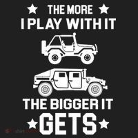 The More I Play With It the Bigger It Gets Truck Golf Towel thumb 3