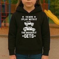 The More I Play With It the Bigger It Gets Truck Kids Hoodie thumb 3
