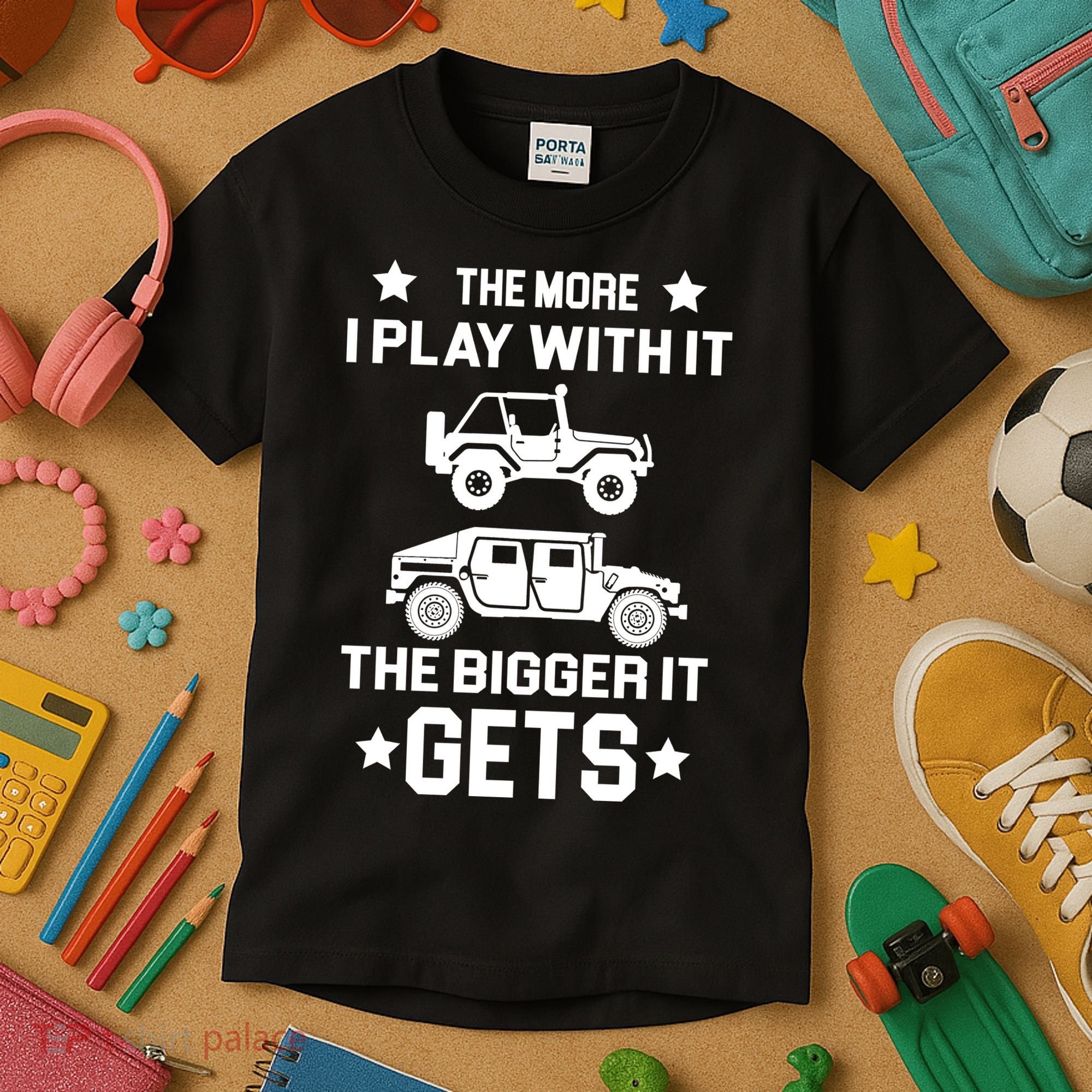 The More I Play With It the Bigger It Gets Truck Kids T-Shirt