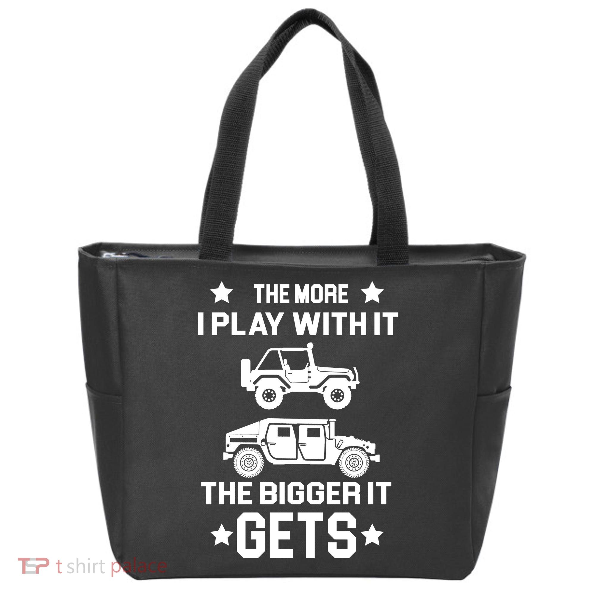 The More I Play With It the Bigger It Gets Truck Tote Bag