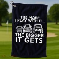 The More I Play With It The Bigger Its Gets Golf Towel thumb 1