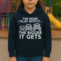 The More I Play With It The Bigger Its Gets Kids Hoodie thumb 3