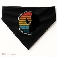 The More People I Meet The More I Love Hiking USA-Made Doggie Bandana thumb 0