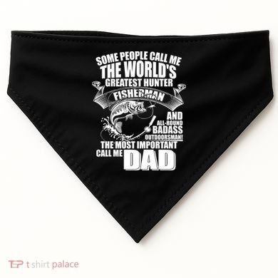 The Most Important Call Me Dad Fisherman USA-Made Doggie Bandana