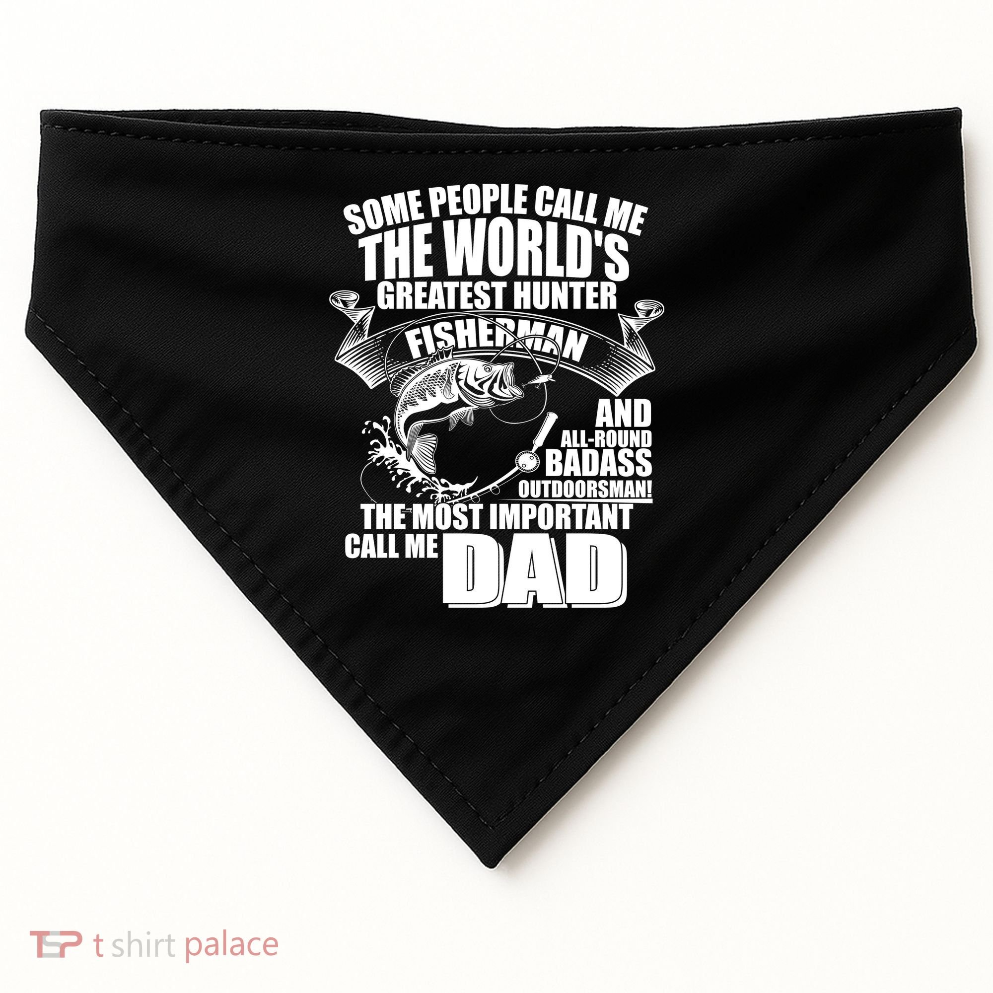 The Most Important Call Me Dad Fisherman USA-Made Doggie Bandana