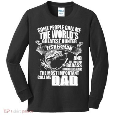The Most Important Call Me Dad Fisherman Kids Long Sleeve Shirt