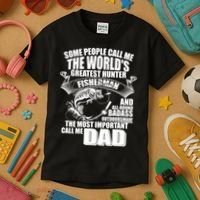 The Most Important Call Me Dad Fisherman Kids T-Shirt thumb 3