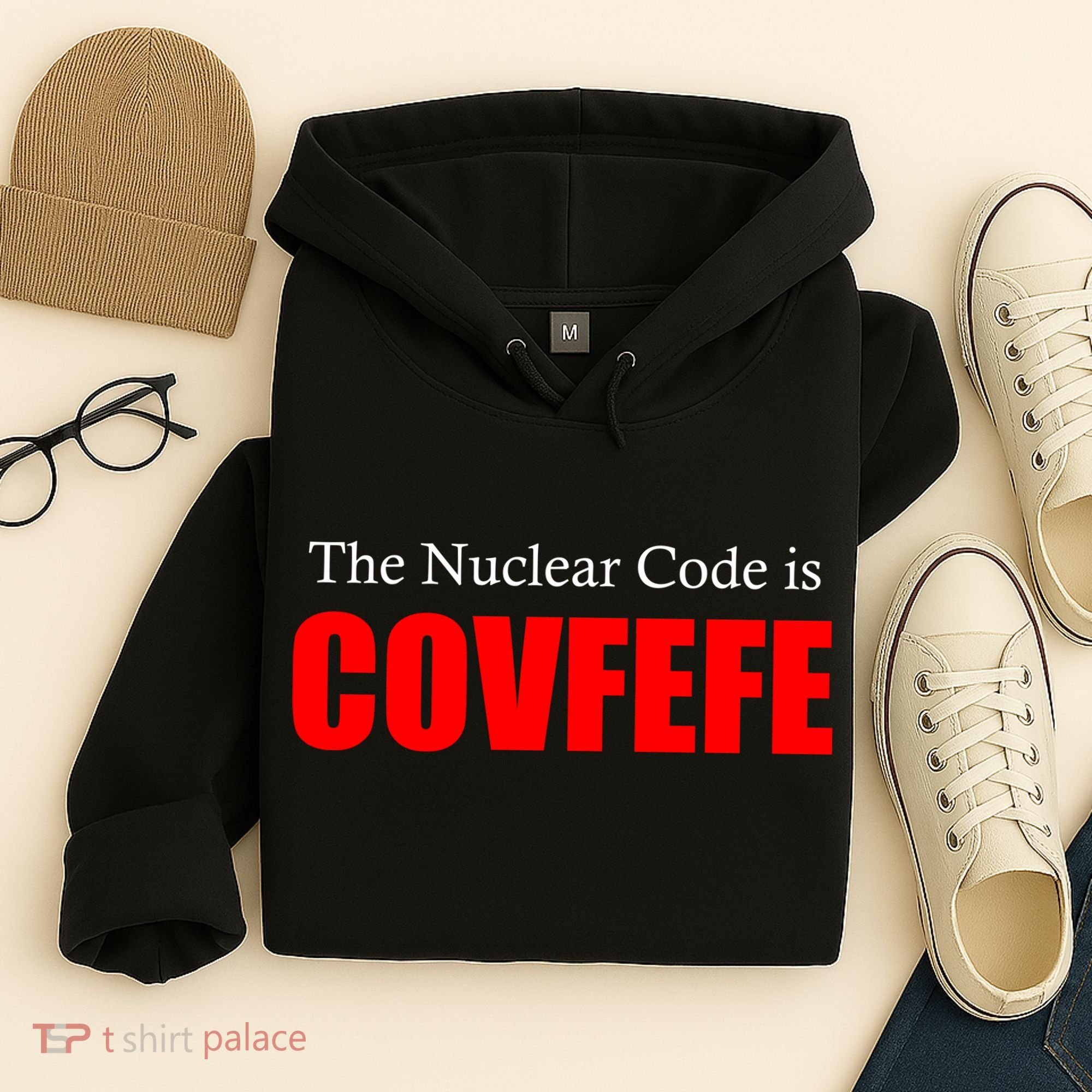 The Nuclear Code is Covfefe Funny Tweet Hoodie