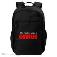The Nuclear Code is Covfefe Funny Tweet Backpack thumb 0