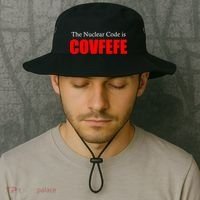 The Nuclear Code is Covfefe Funny Tweet Bucket Hat thumb 2