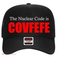 The Nuclear Code is Covfefe Funny Tweet Hat thumb 0