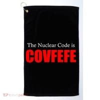 The Nuclear Code is Covfefe Funny Tweet Golf Towel thumb 0