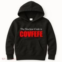 The Nuclear Code is Covfefe Funny Tweet Kids Hoodie thumb 0