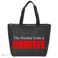 The Nuclear Code is Covfefe Funny Tweet Tote Bag thumb 0
