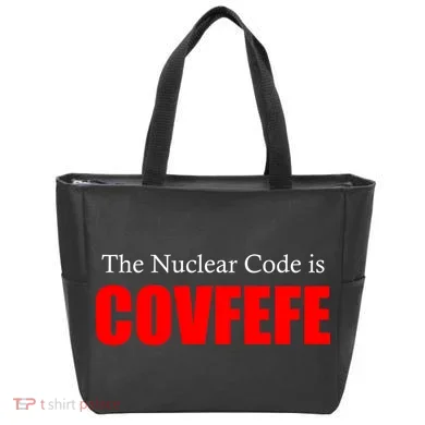 The Nuclear Code is Covfefe Funny Tweet Tote Bag