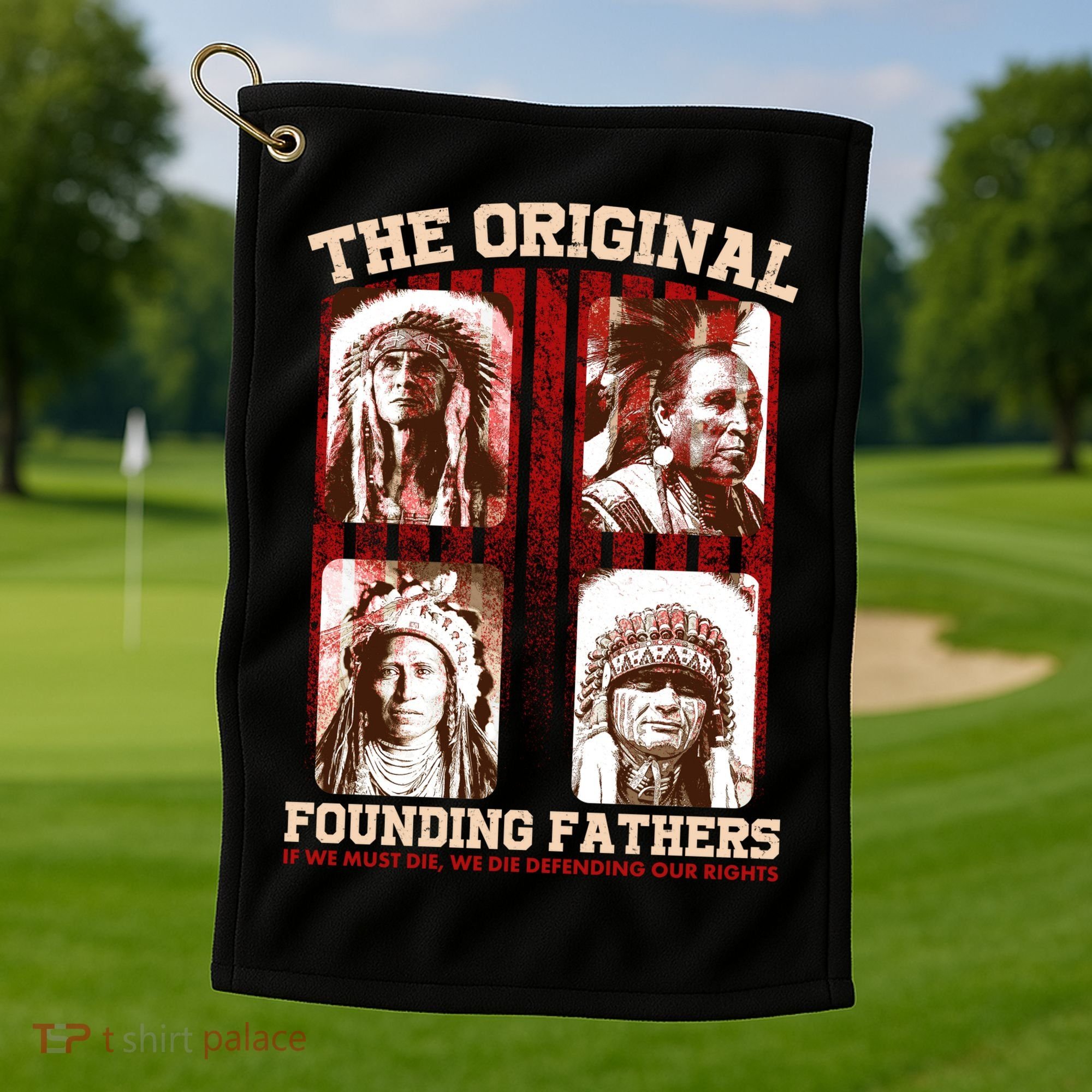 The Original Founding Fathers Native Americans Golf Towel