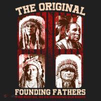 The Original Founding Fathers Native Americans Golf Towel thumb 3