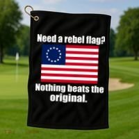 The Original Rebel Colonial Flag Golf Towel thumb 1
