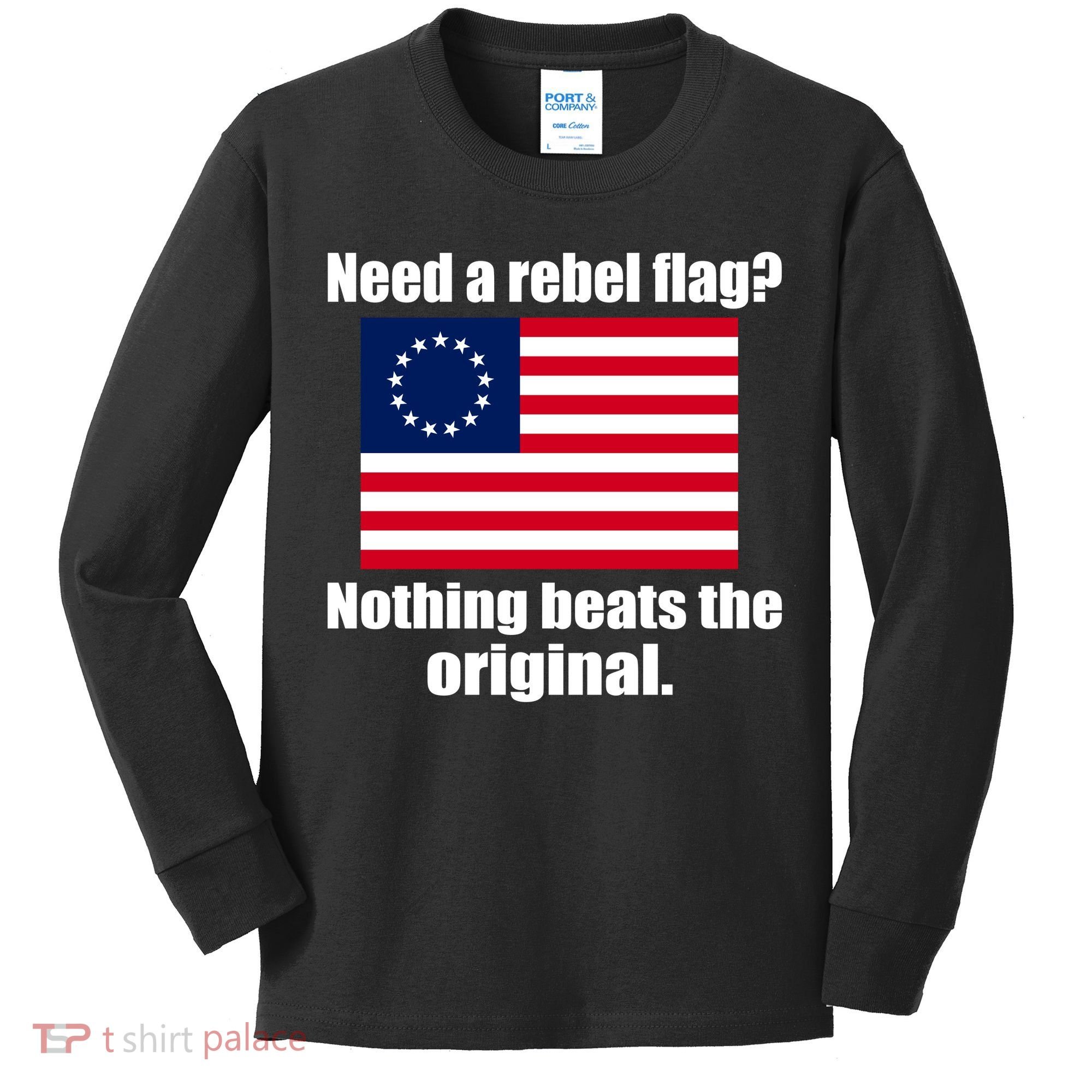 The Original Rebel Colonial Flag Kids Long Sleeve Shirt