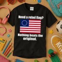 The Original Rebel Colonial Flag Kids T-Shirt thumb 3