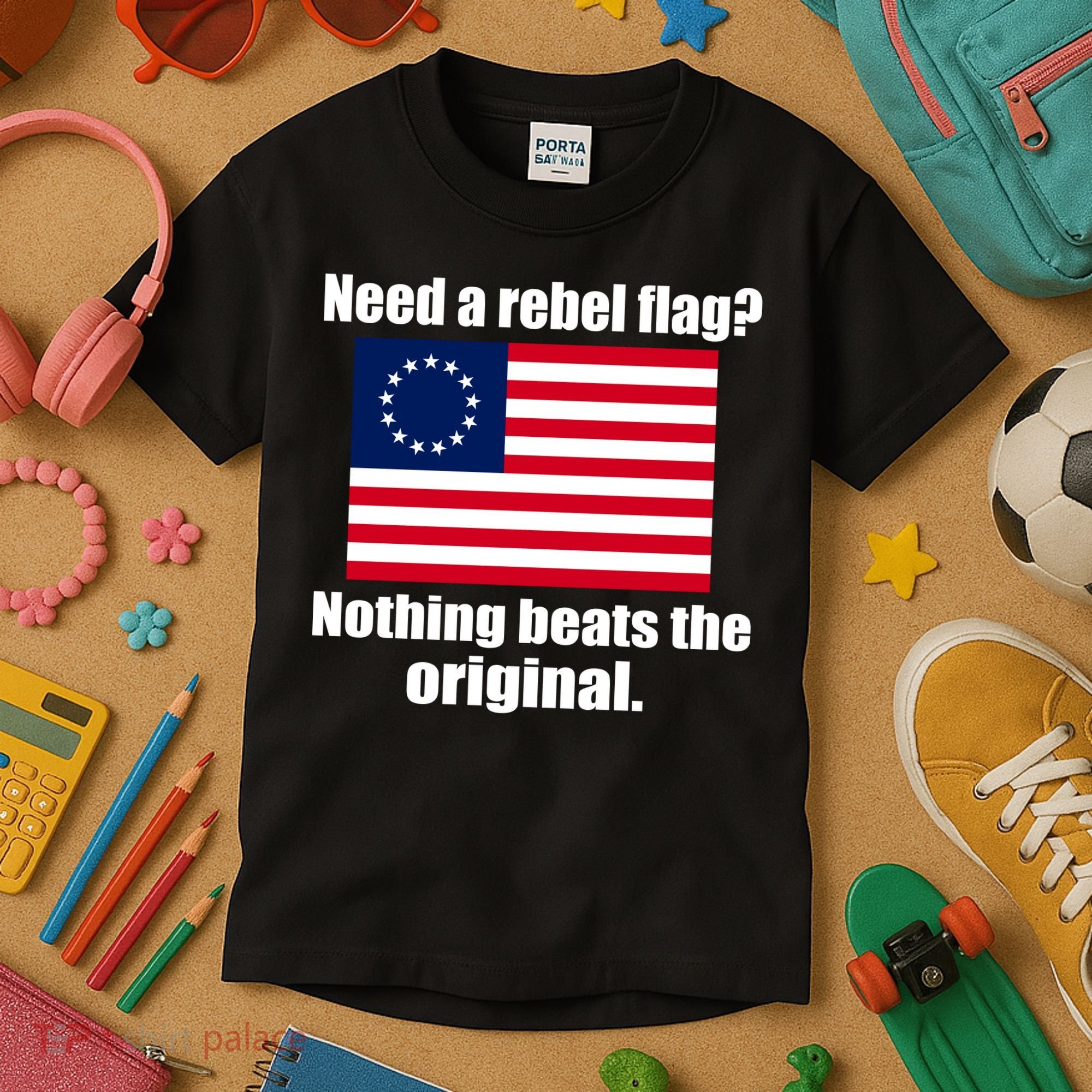 The Original Rebel Colonial Flag Kids T-Shirt