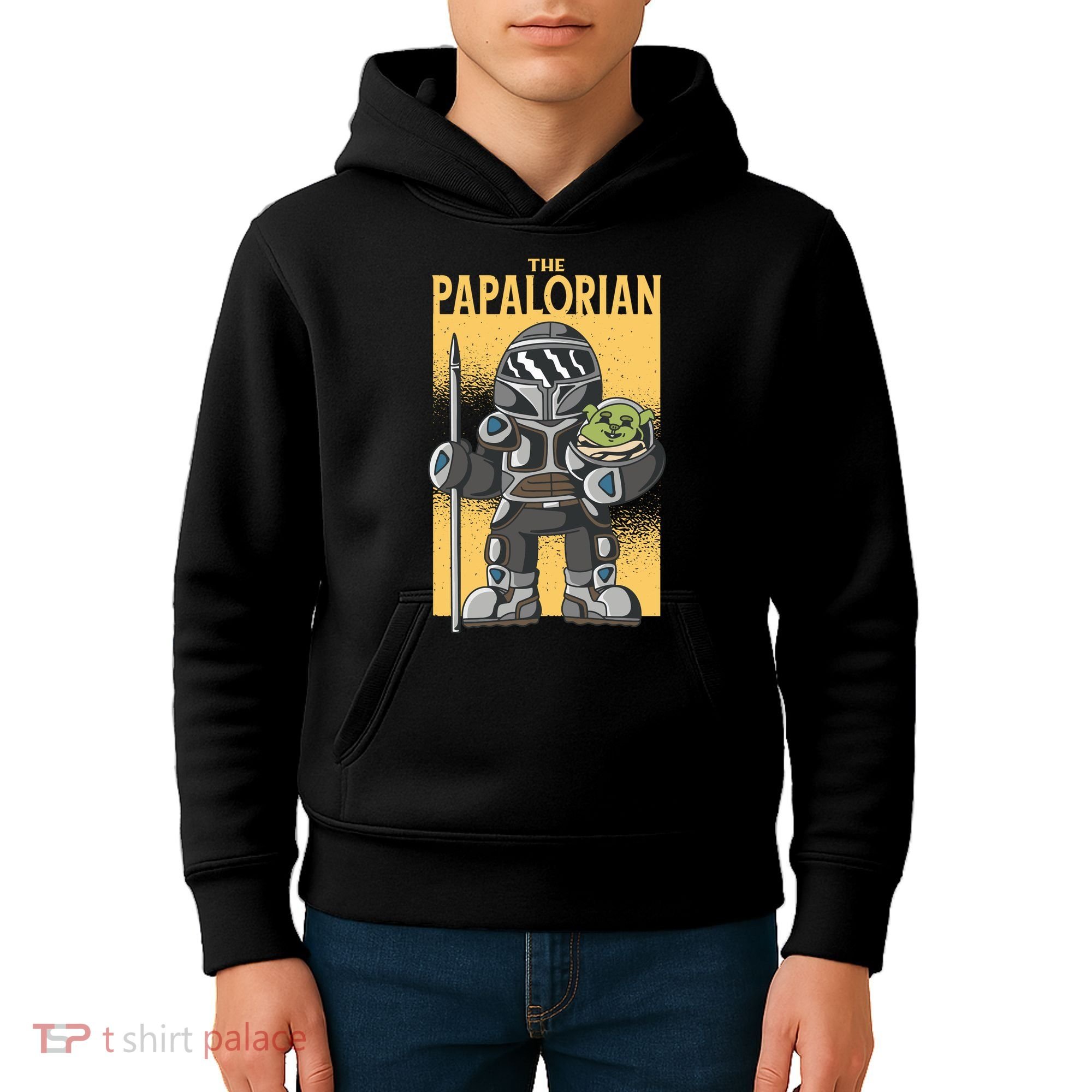 The Papalorian Alien Father Parody Kids Hoodie