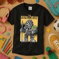 The Papalorian Alien Father Parody Kids T-Shirt thumb 3