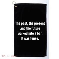 The Past Present Future Tense Bar Golf Towel thumb 0