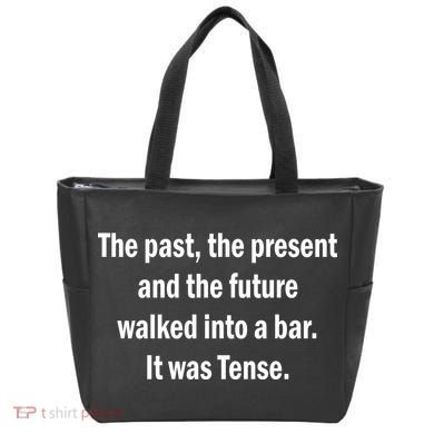 The Past Present Future Tense Bar Tote Bag