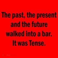 The Past Present Future Tense Bar Santa Hat thumb 1