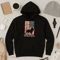The Patriot Party Lion Distressed Flag Hoodie thumb 3