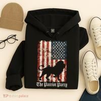 The Patriot Party Lion Distressed Flag Hoodie thumb 4