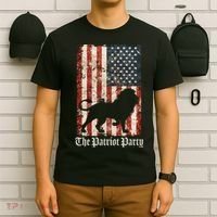 The Patriot Party Lion Distressed Flag T-Shirt thumb 6
