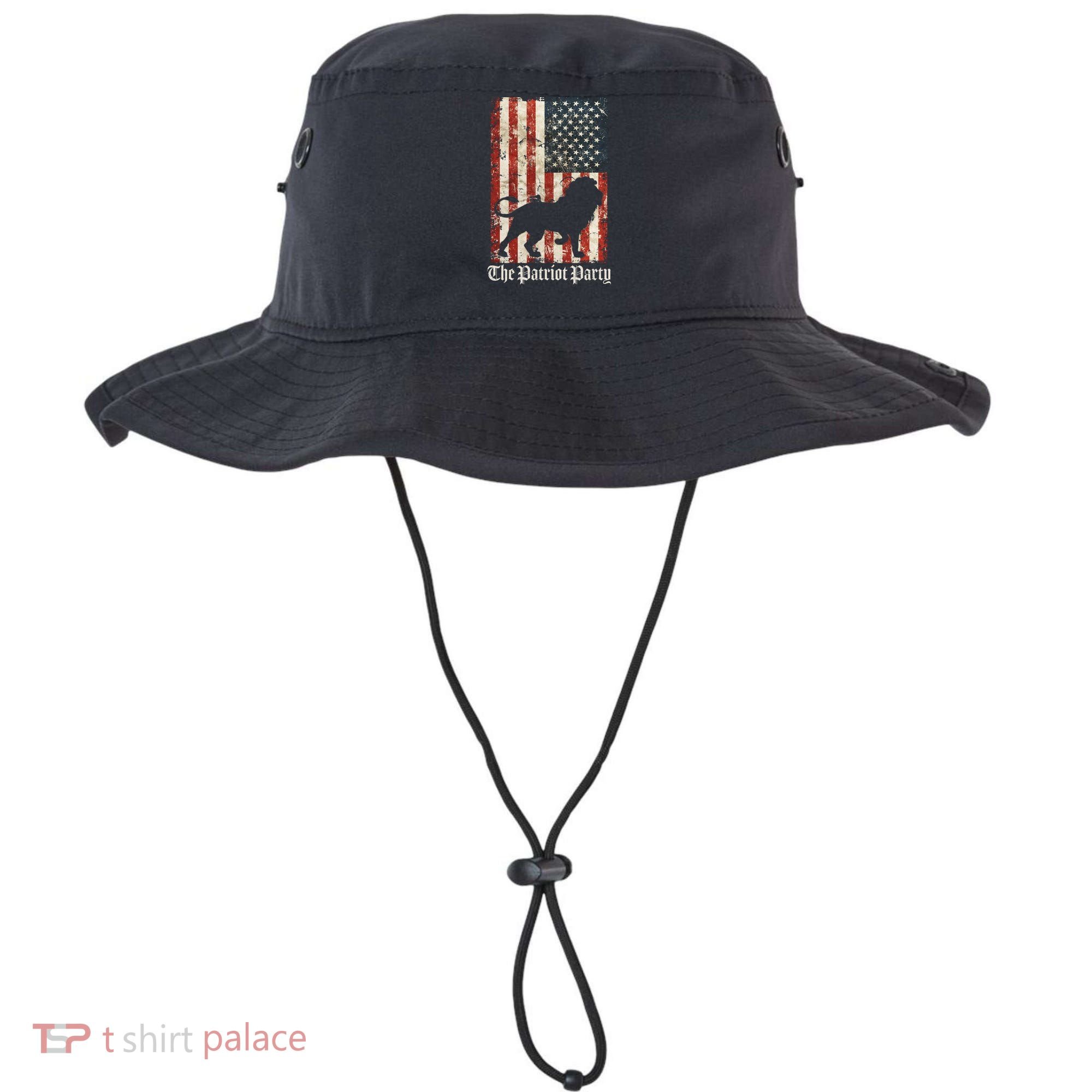 The Patriot Party Lion Distressed Flag Bucket Hat