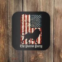 The Patriot Party Lion Distressed Flag Coaster thumb 0