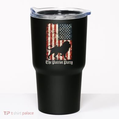 The Patriot Party Lion Distressed Flag Tumbler