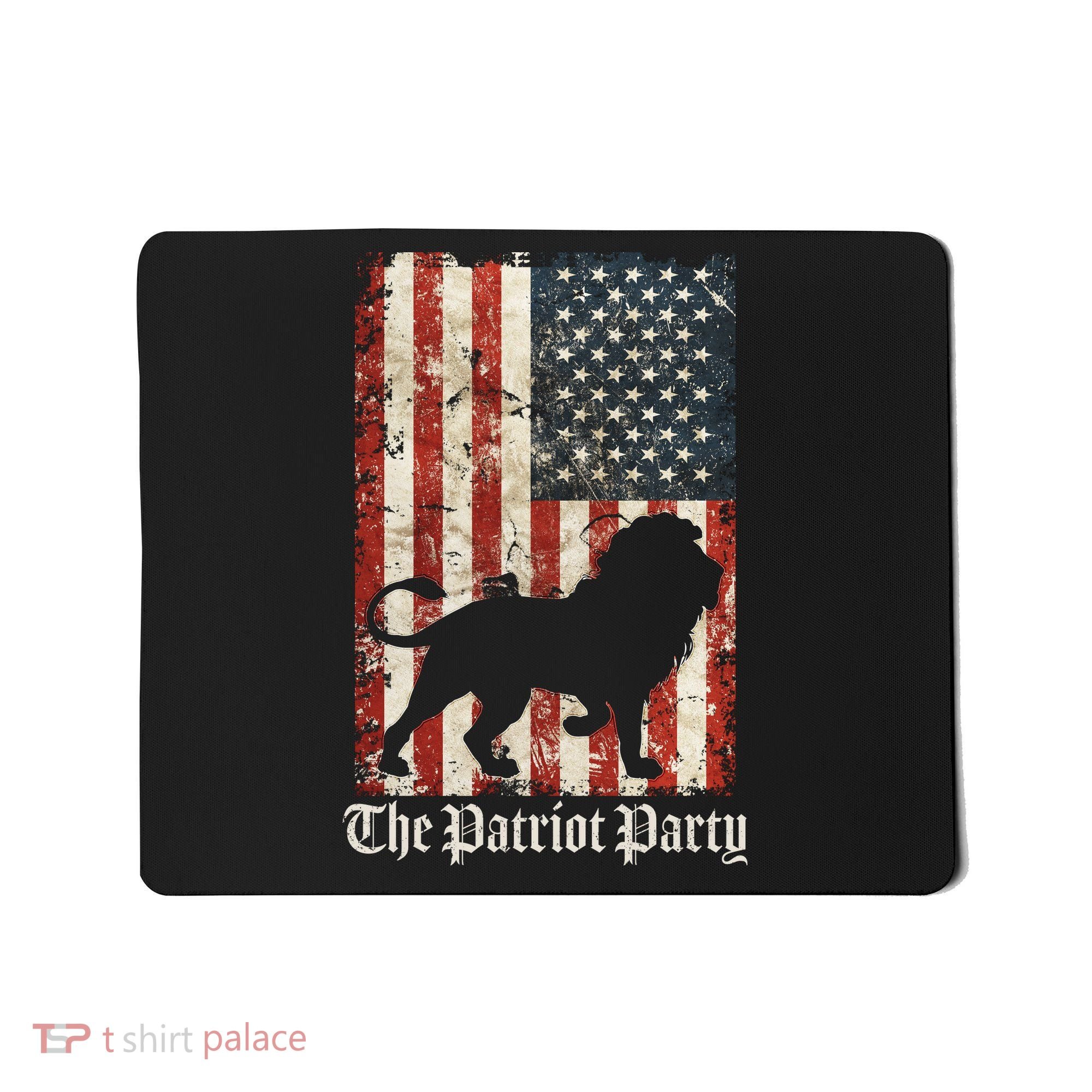 The Patriot Party Lion Distressed Flag Mousepad