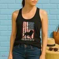 The Patriot Party Lion Distressed Flag Women's Tank Top thumb 2