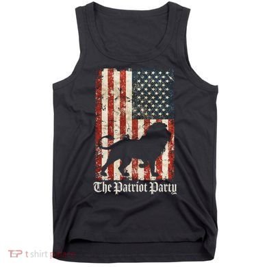 The Patriot Party Lion Distressed Flag Tank Top