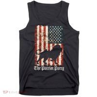 The Patriot Party Lion Distressed Flag Tank Top thumb 0