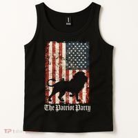 The Patriot Party Lion Distressed Flag Tank Top thumb 2