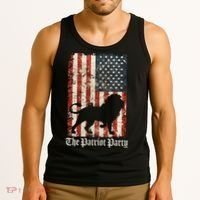 The Patriot Party Lion Distressed Flag Tank Top thumb 3