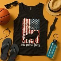 The Patriot Party Lion Distressed Flag Tank Top thumb 4
