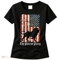 The Patriot Party Lion Distressed Flag Women's T-Shirt thumb 0