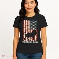 The Patriot Party Lion Distressed Flag Women's T-Shirt thumb 4