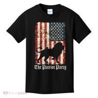 The Patriot Party Lion Distressed Flag Kids T-Shirt thumb 0