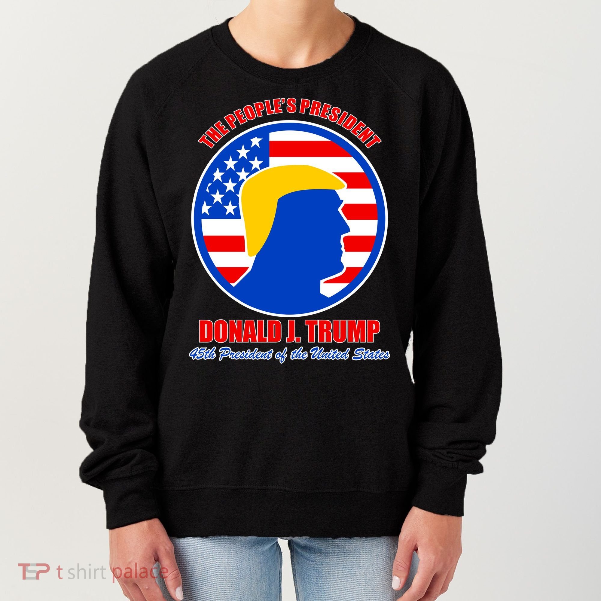 The People's President Donald Trump USA Logo Women's Sweatshirt